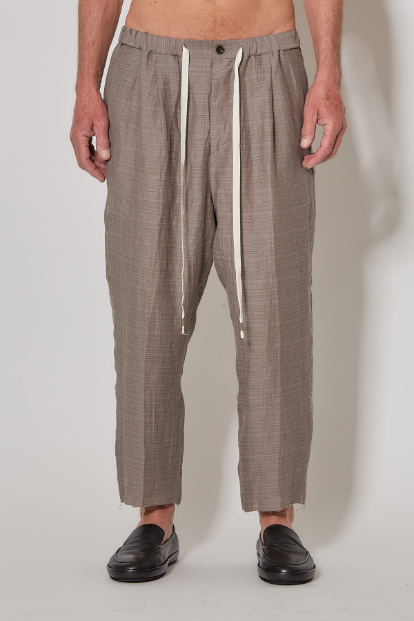 Unisex Woven Layered Easy Pants - Light Gray
