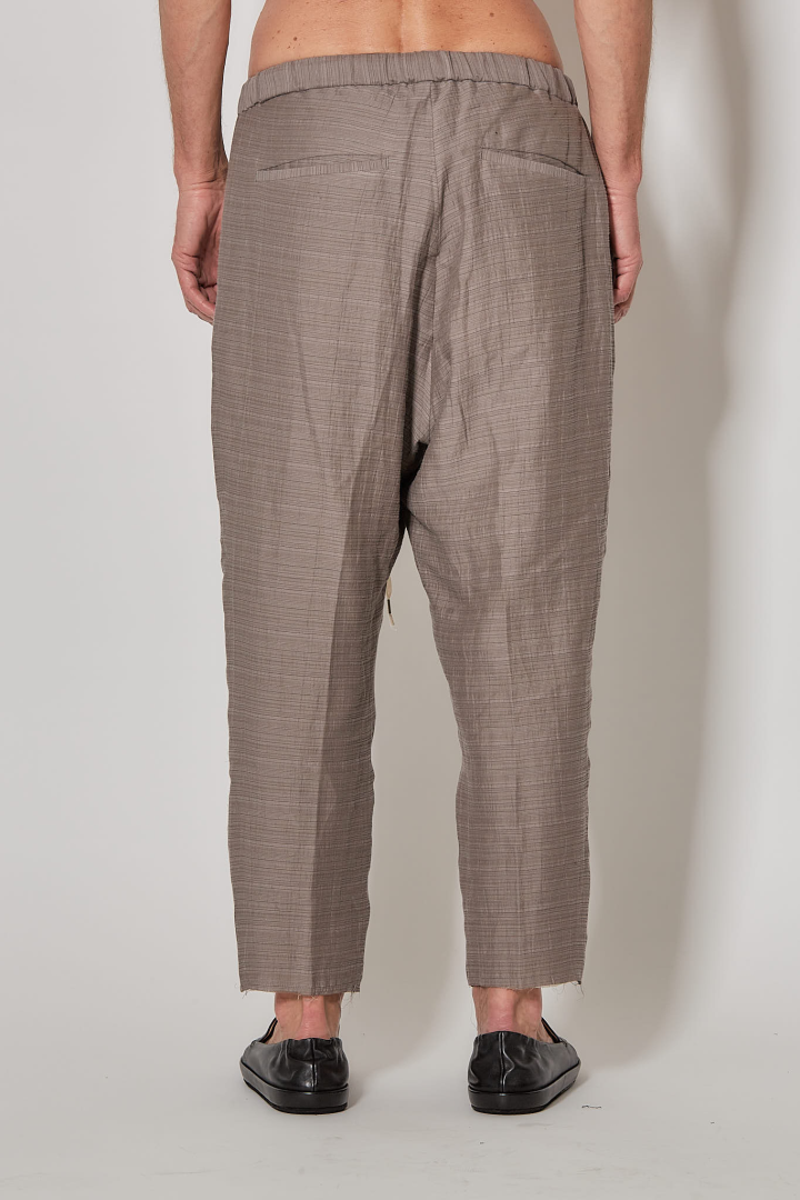 Unisex Woven Layered Easy Pants - Light Gray