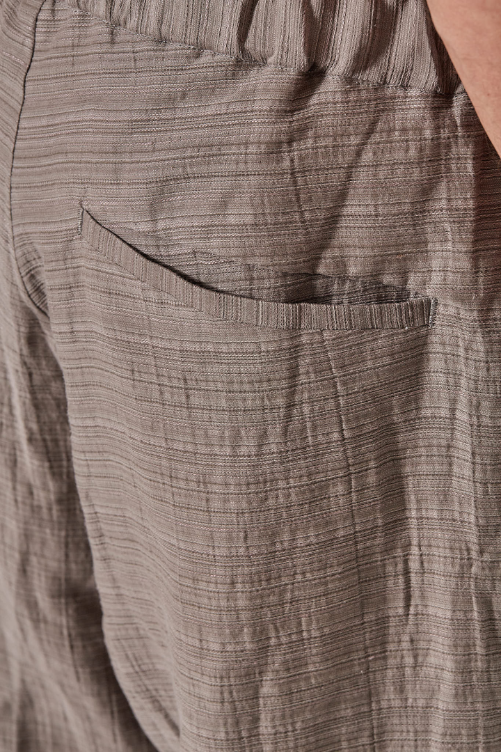 Unisex Woven Layered Easy Pants - Light Gray