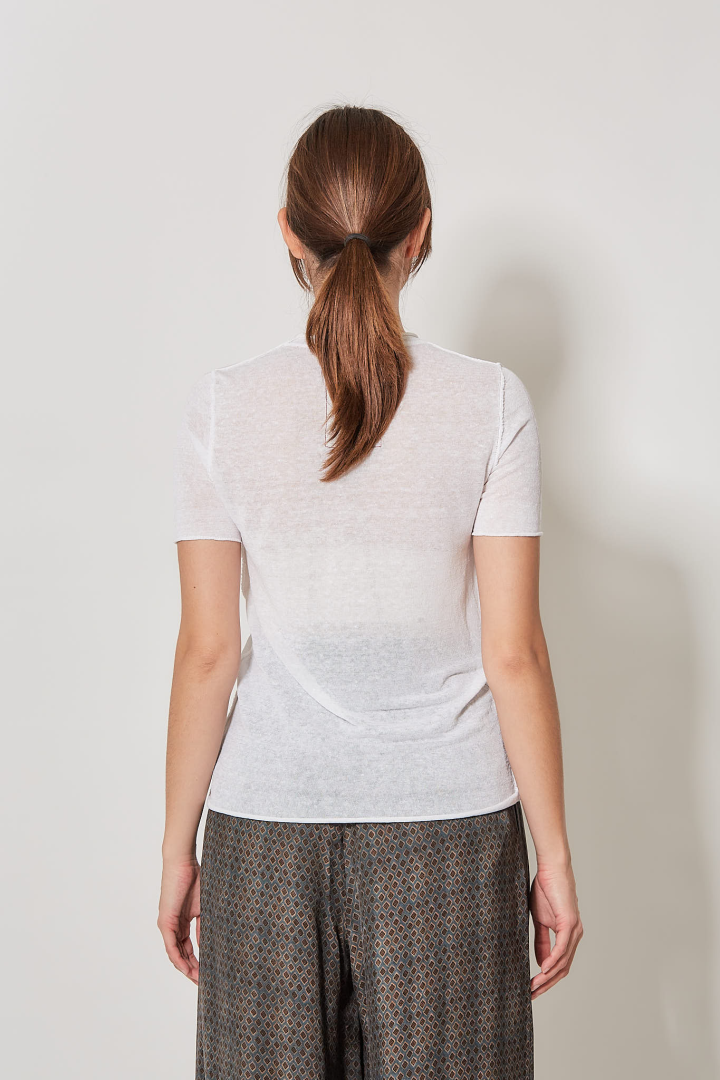 Short Slv Top - White