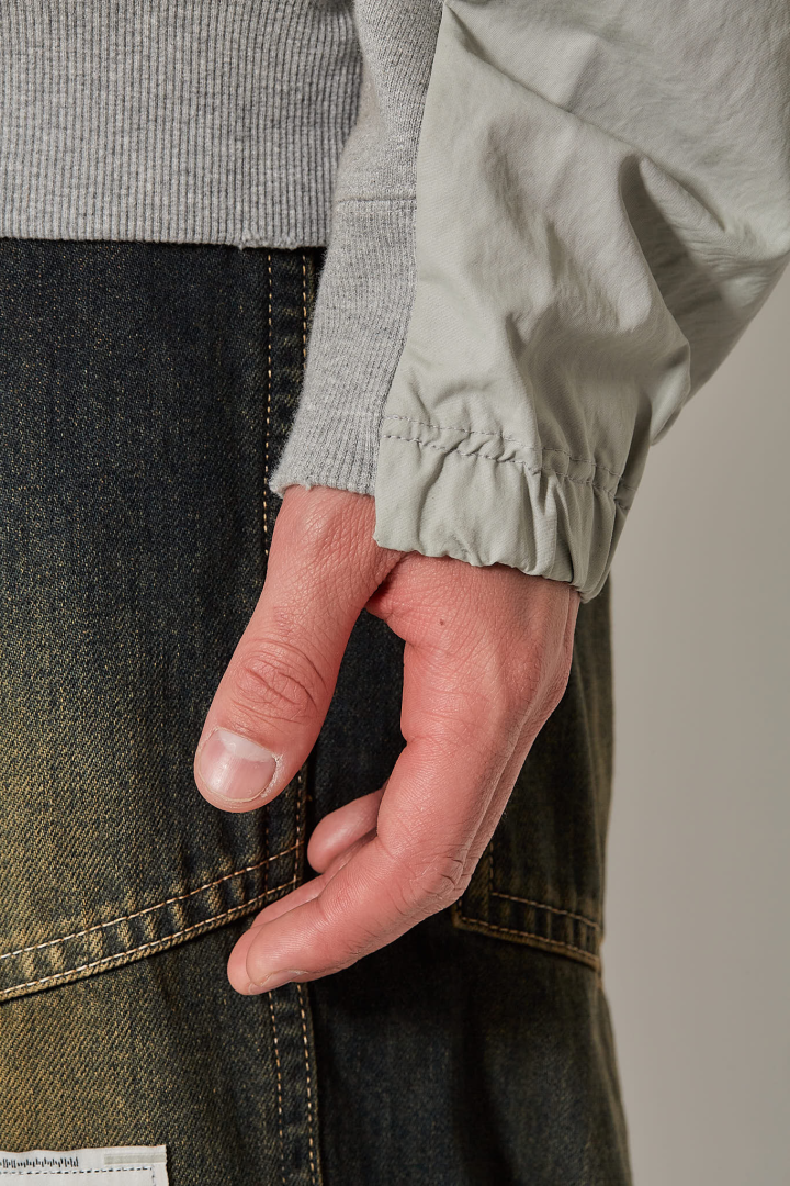 Track Jacket Combined Parka - Gray