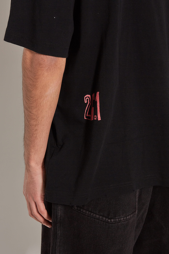 ‘’Logo’’ Oversized Tee - Black