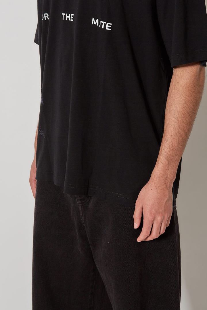 ‘’Logo’’ Oversized Tee - Black