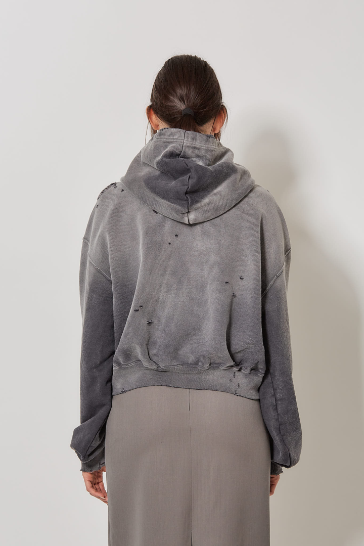 Sun Faded Hoodie - Black