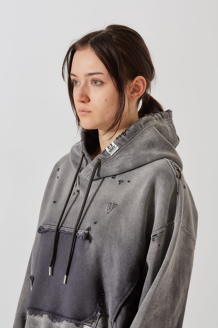 Sun Faded Hoodie - Black