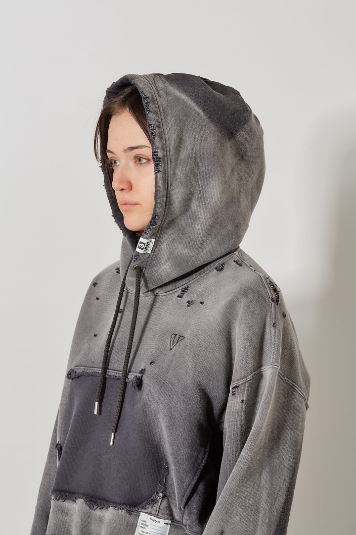 Sun Faded Hoodie - Black