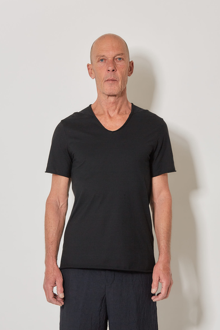 ZZ V Neck T-Shirt - Black