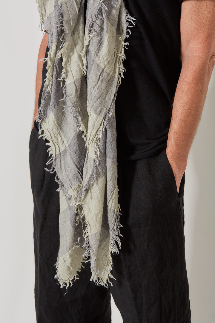 Checker Scarf -Sage Check