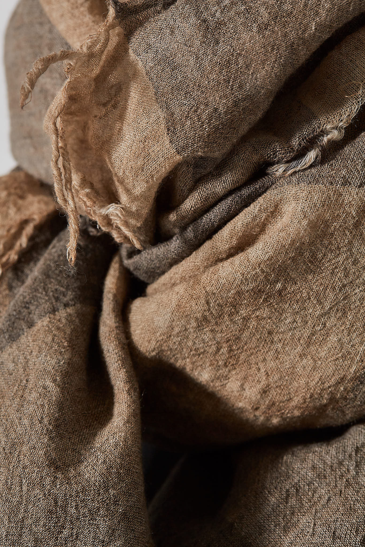 Checker Scarf - Biscuit