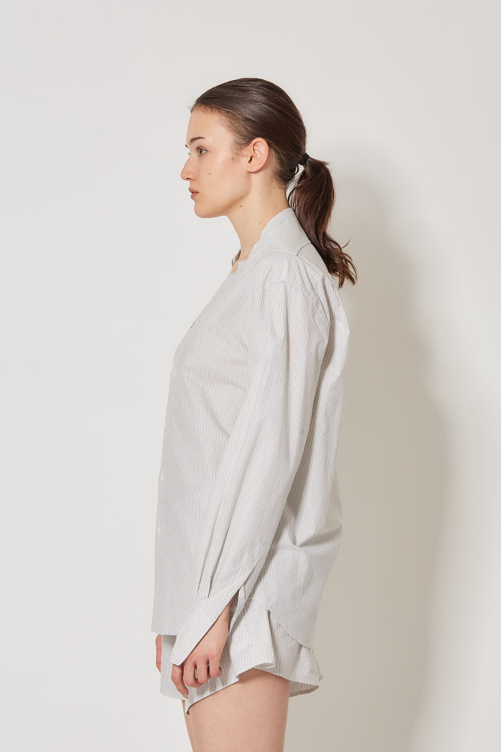 Long Sleeved Shirt - Off White/Grey