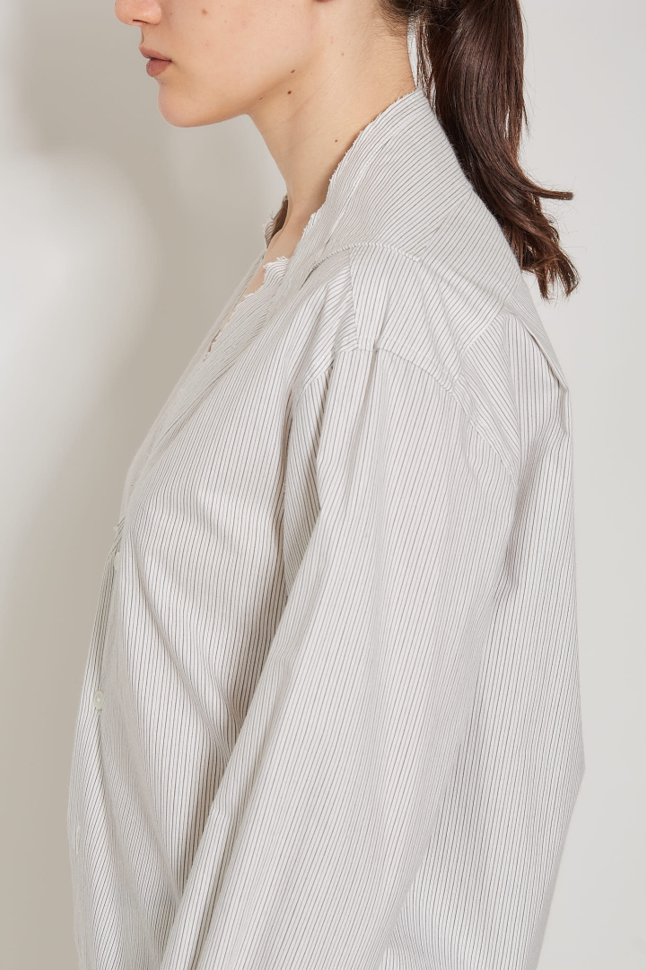 Long Sleeved Shirt - Off White/Grey