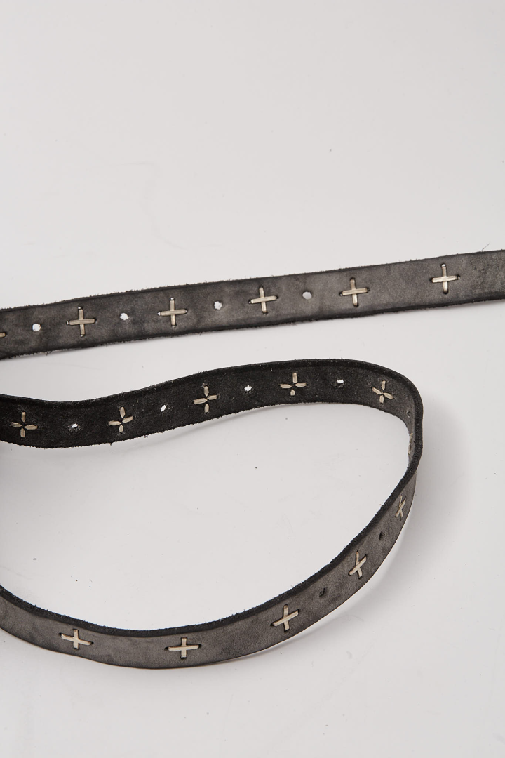 Small Shell Bag W/Cross Studded Strap - Carbon