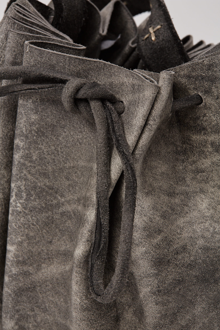 Small Shell Bag W/Cross Studded Strap - Carbon