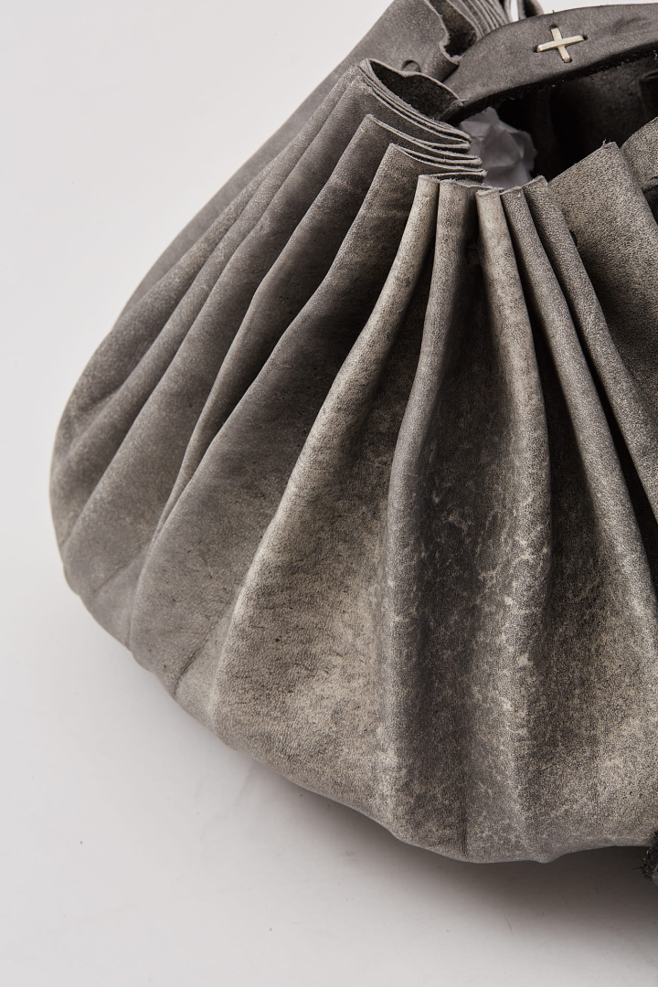 Small Shell Bag W/Cross Studded Strap - Carbon