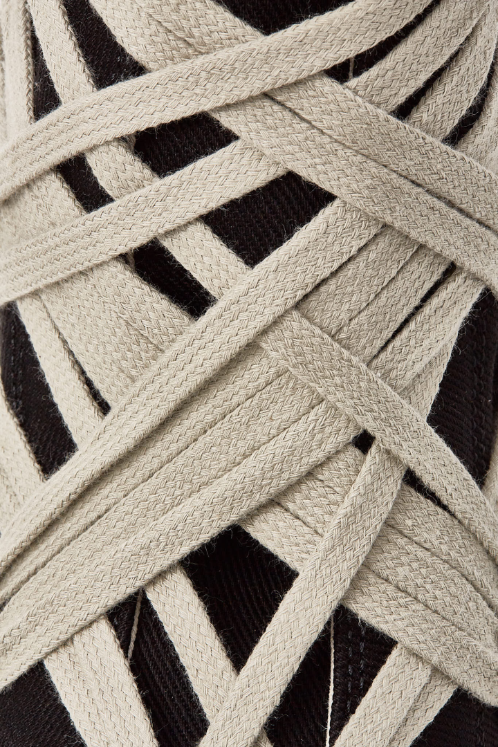 Scarpe in Denim Megalace Sneaks - Black/Milk/Milk