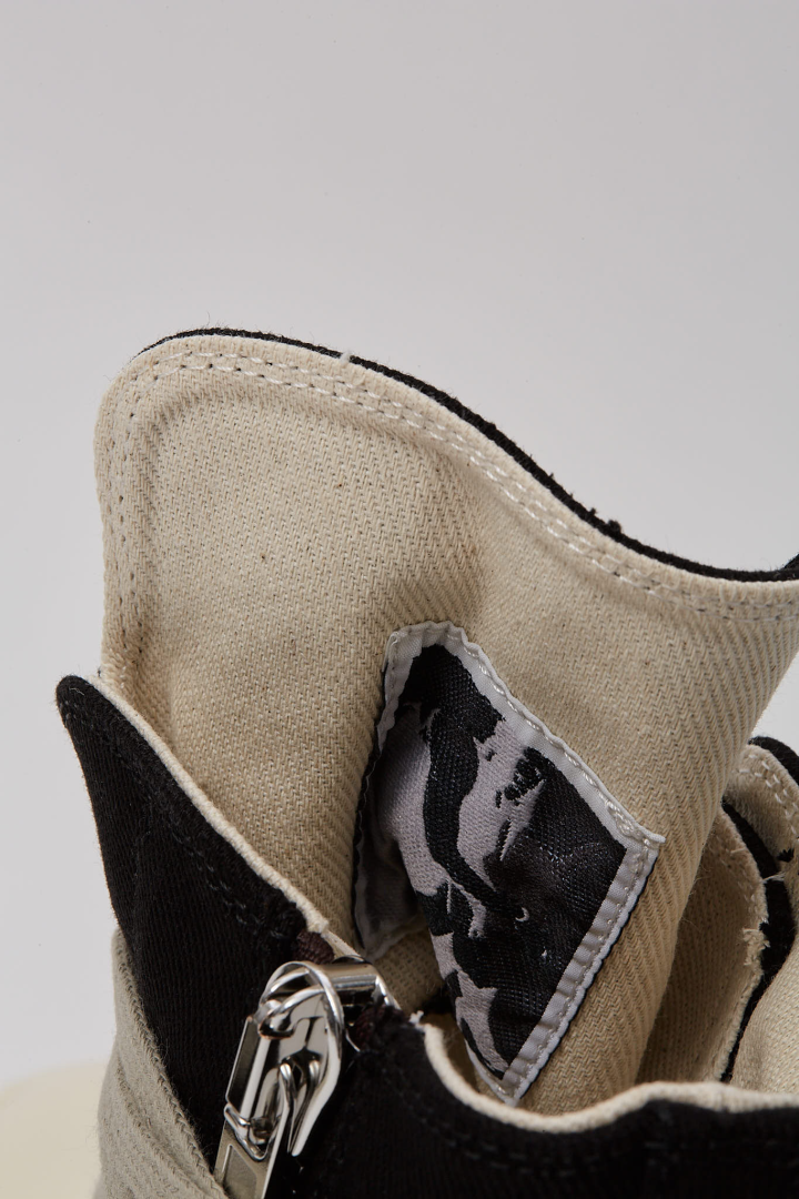 Scarpe in Denim Megalace Sneaks - Black/Milk/Milk