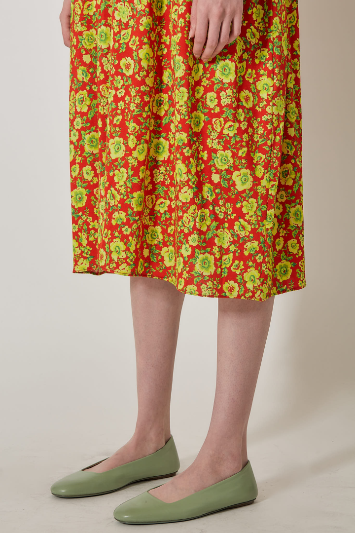 Robe Braderie Bow - Pink Yellow Flowers