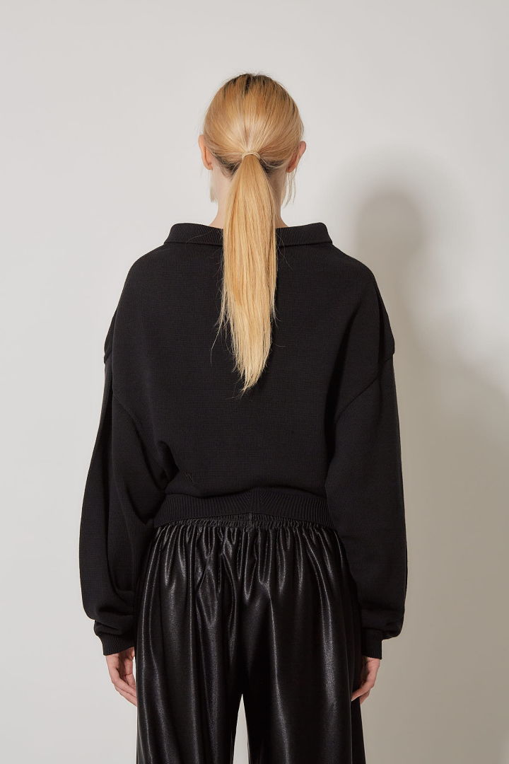 Upside Down Sweater - Black