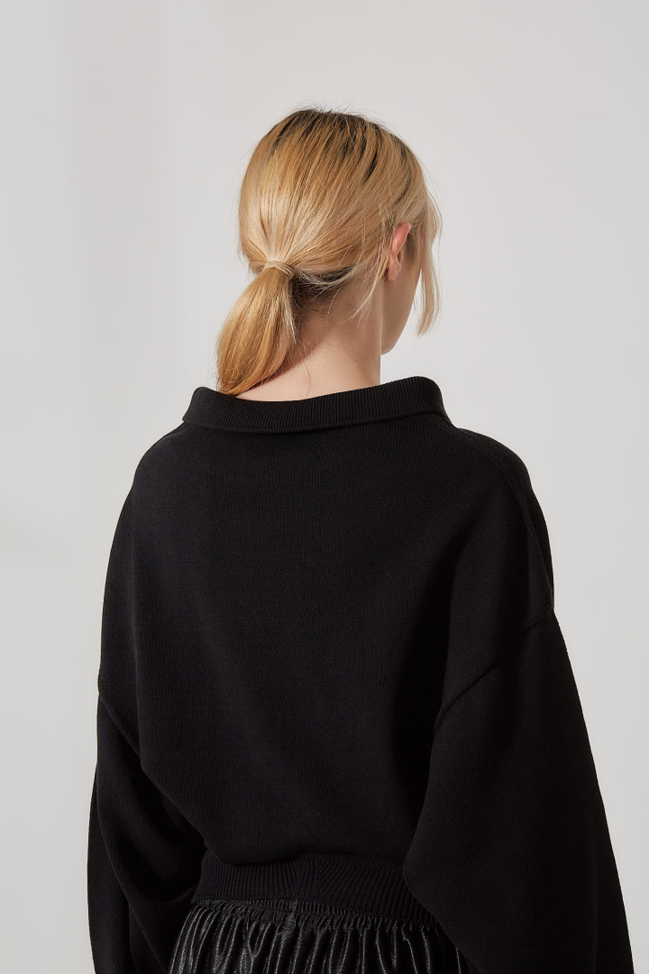 Upside Down Sweater - Black