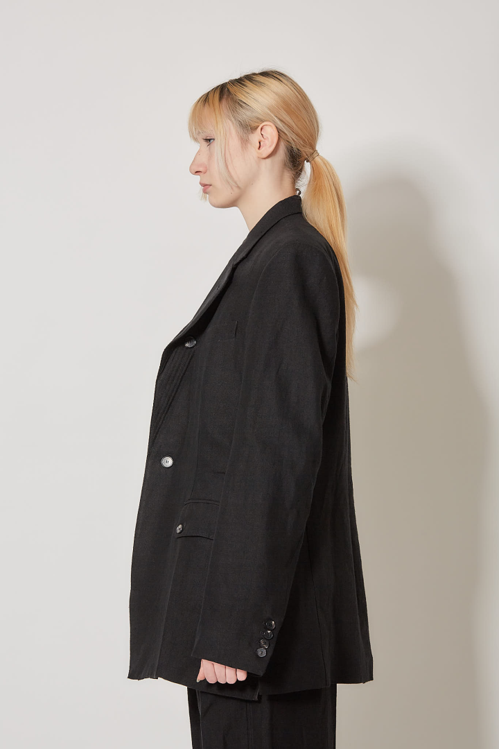 Travel Jacket Canvas Hemp - Black