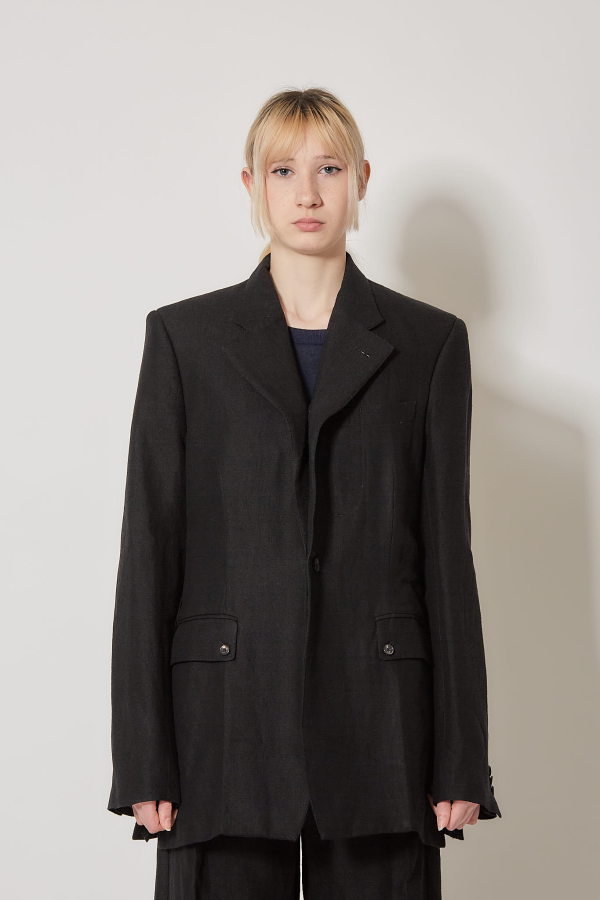 Travel Jacket Canvas Hemp - Black