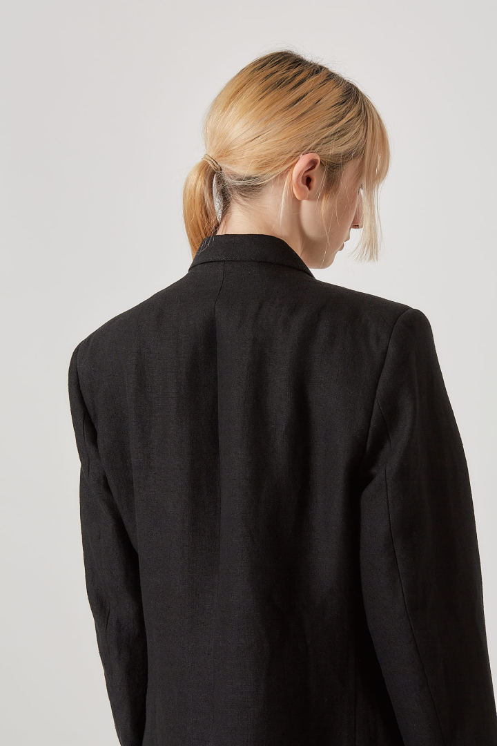Travel Jacket Canvas Hemp - Black