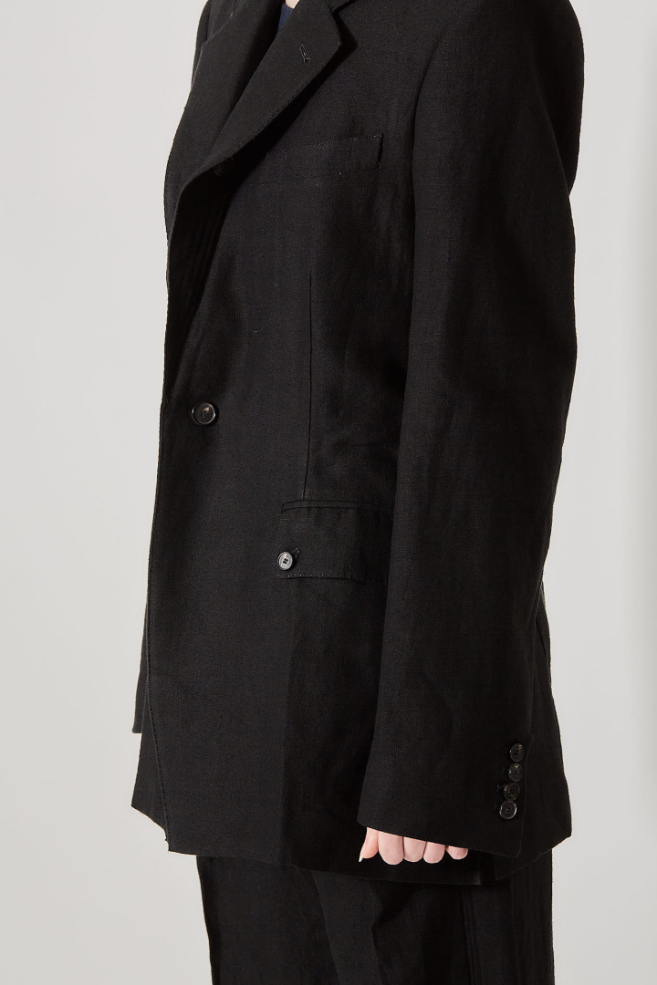 Travel Jacket Canvas Hemp - Black