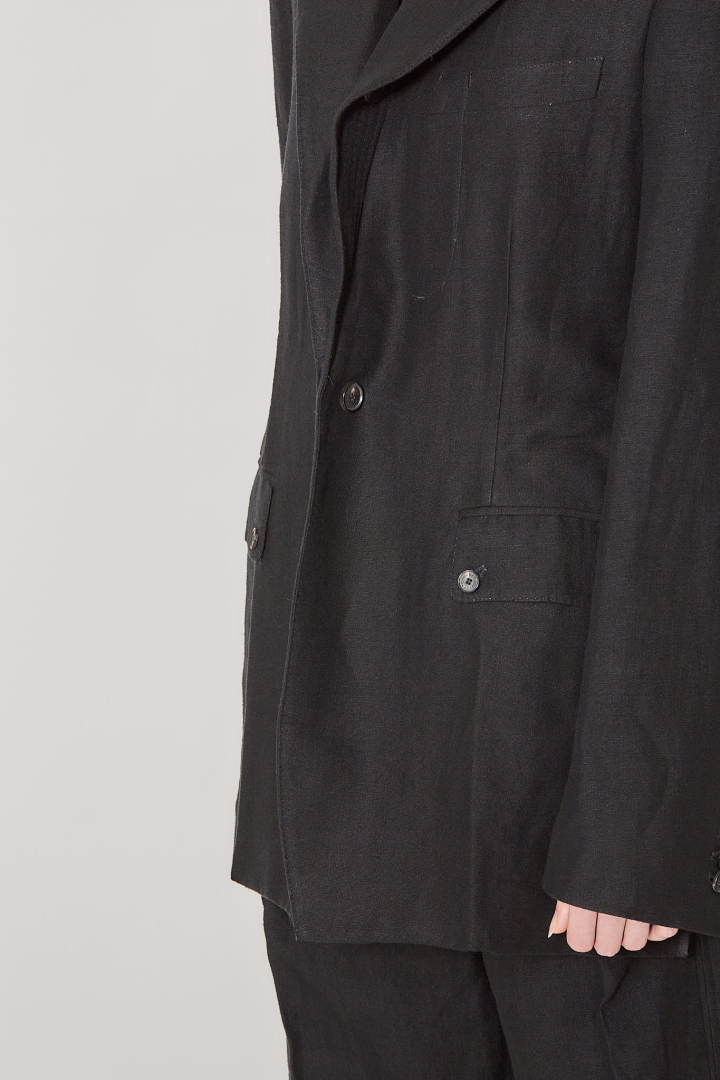 Travel Jacket Canvas Hemp - Black