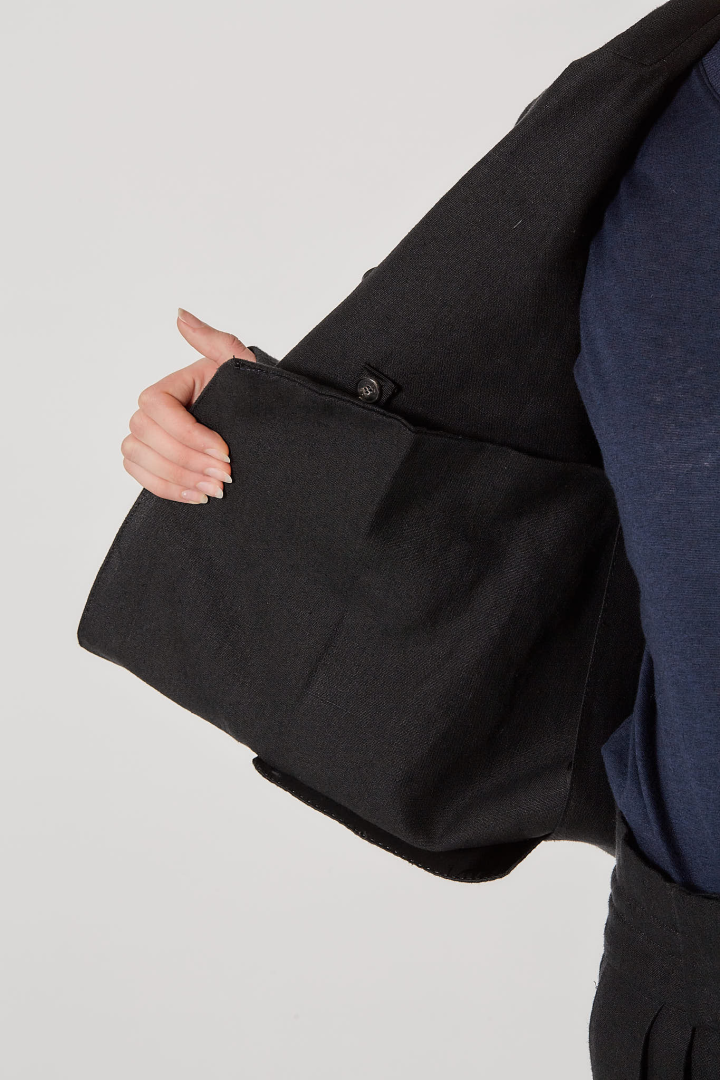 Travel Jacket Canvas Hemp - Black