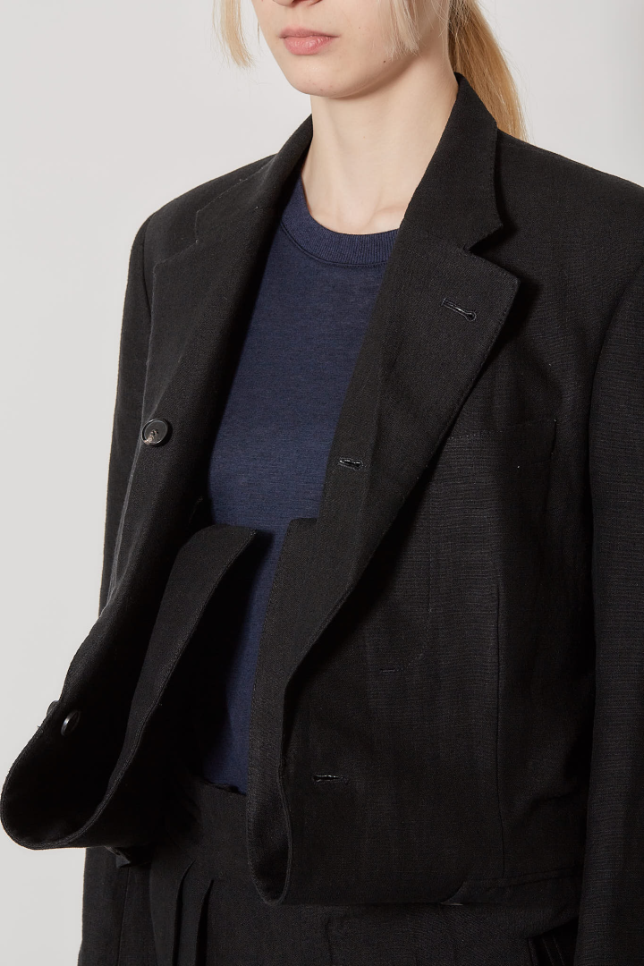Travel Jacket Canvas Hemp - Black