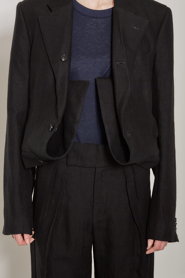 Travel Jacket Canvas Hemp - Black