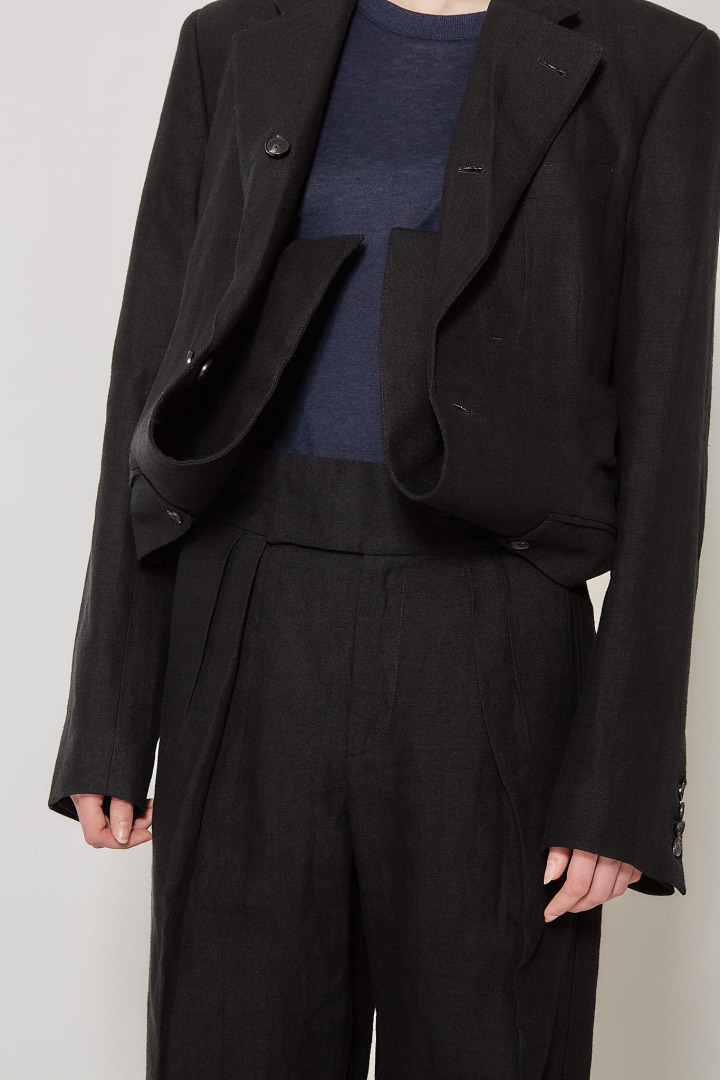 Travel Jacket Canvas Hemp - Black