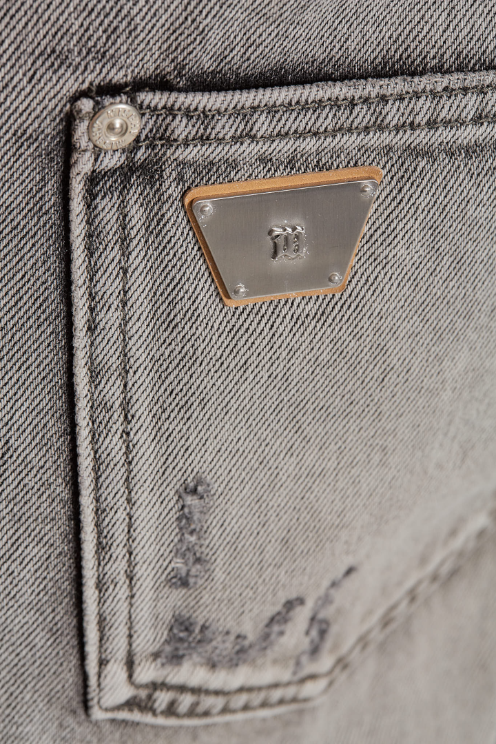 Charcoal Bootcut Denim Trousers Unisex - Grey