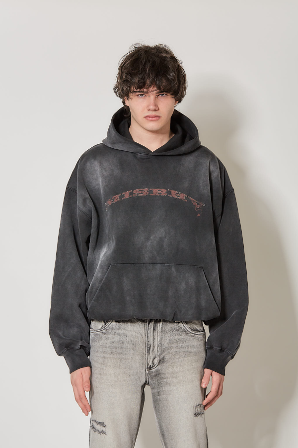 Devil Misbhv Inflated Hoodie Unisex - Washed Grey