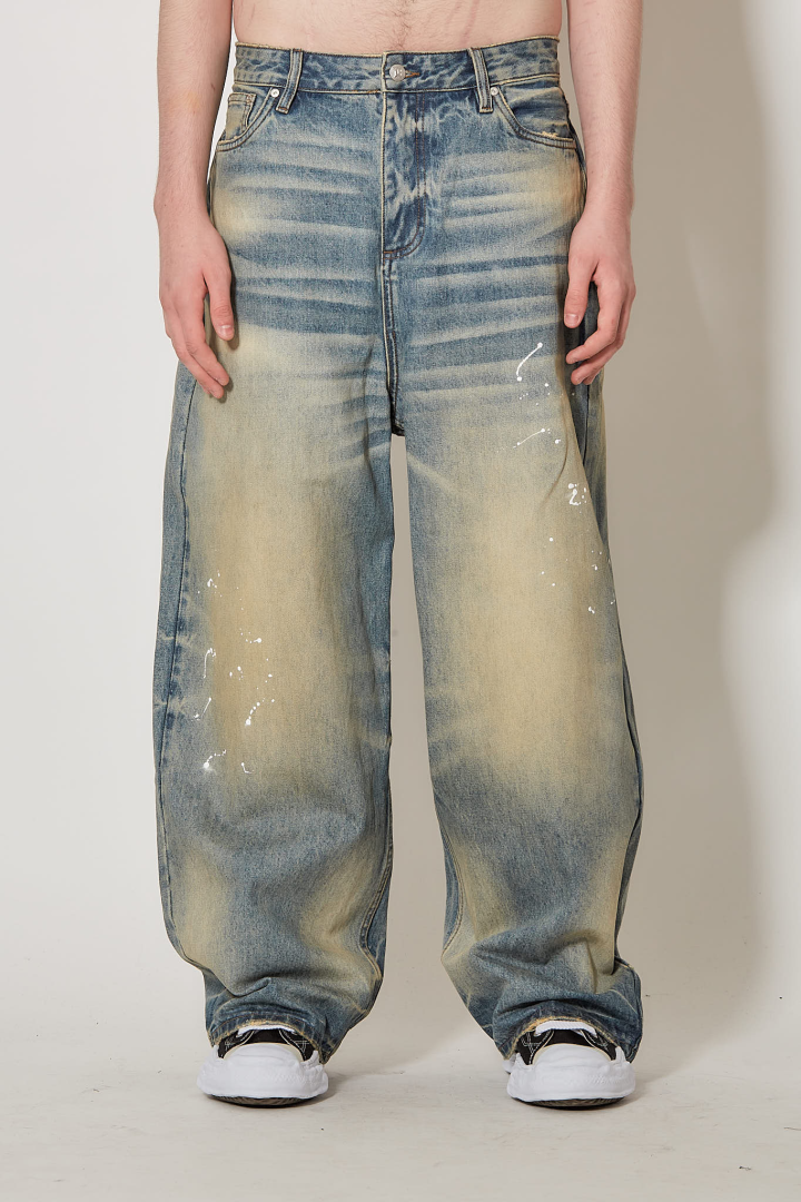 Baggy Denim Trousers Unisex - Dirt Denim