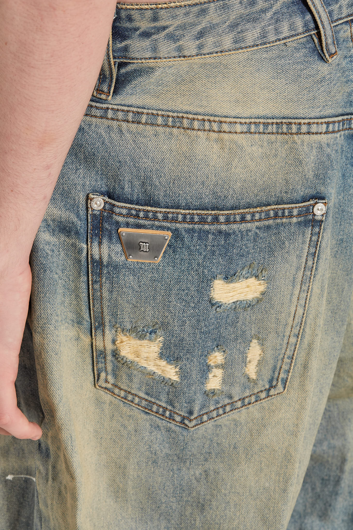 Baggy Denim Trousers Unisex - Dirt Denim