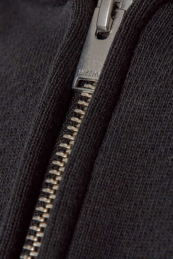 Community Zipped Hoodie Unisex - Washed Black