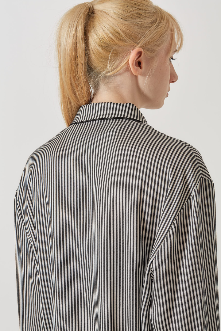 Coby Relaxed Lounge Shirt - Black/Nat White