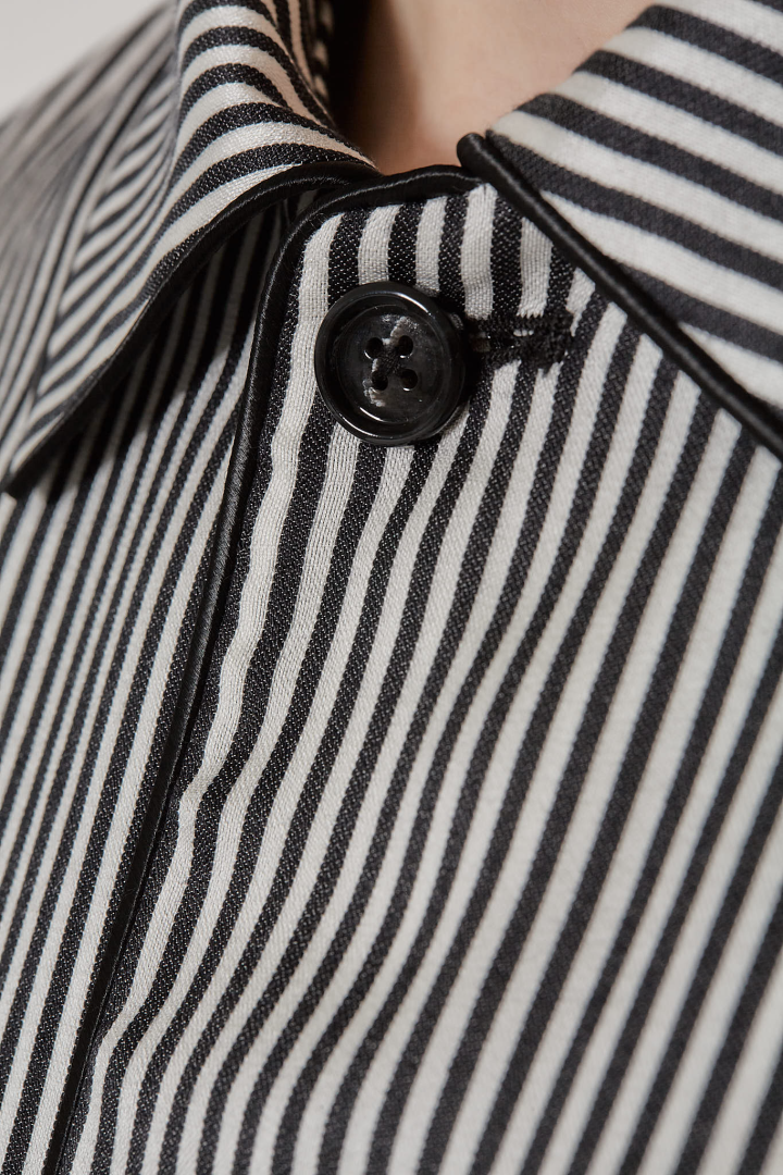 Coby Relaxed Lounge Shirt - Black/Nat White