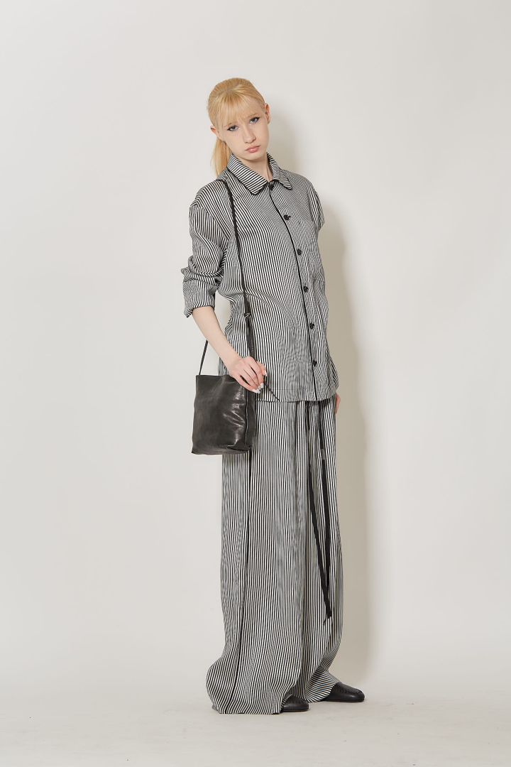 Coby Relaxed Lounge Shirt - Black/Nat White