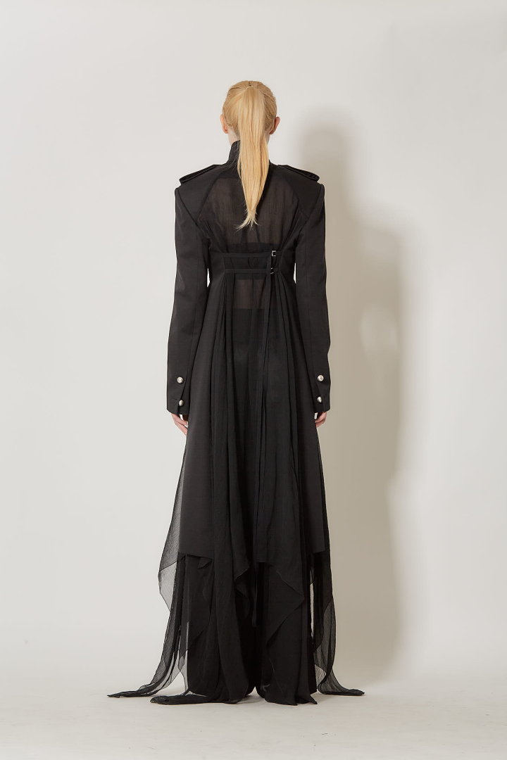 Fena Hybrid Overcoat - Black