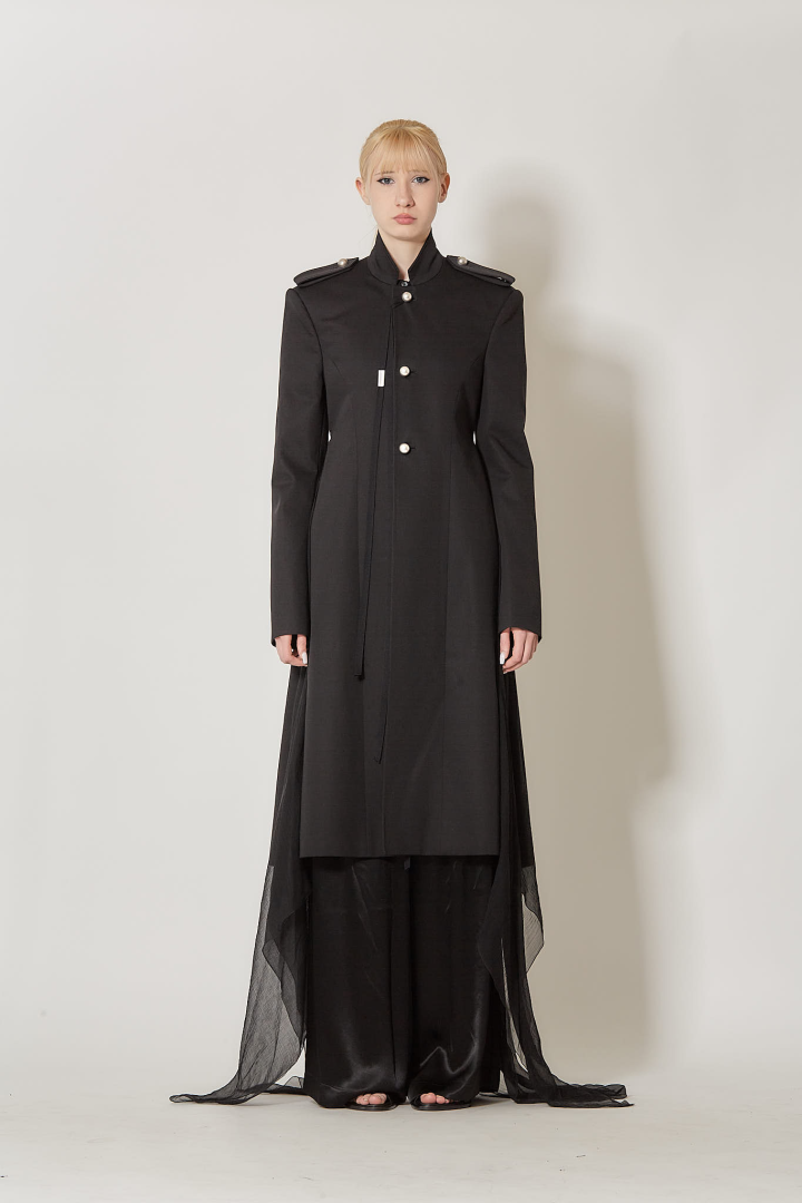 Fena Hybrid Overcoat - Black