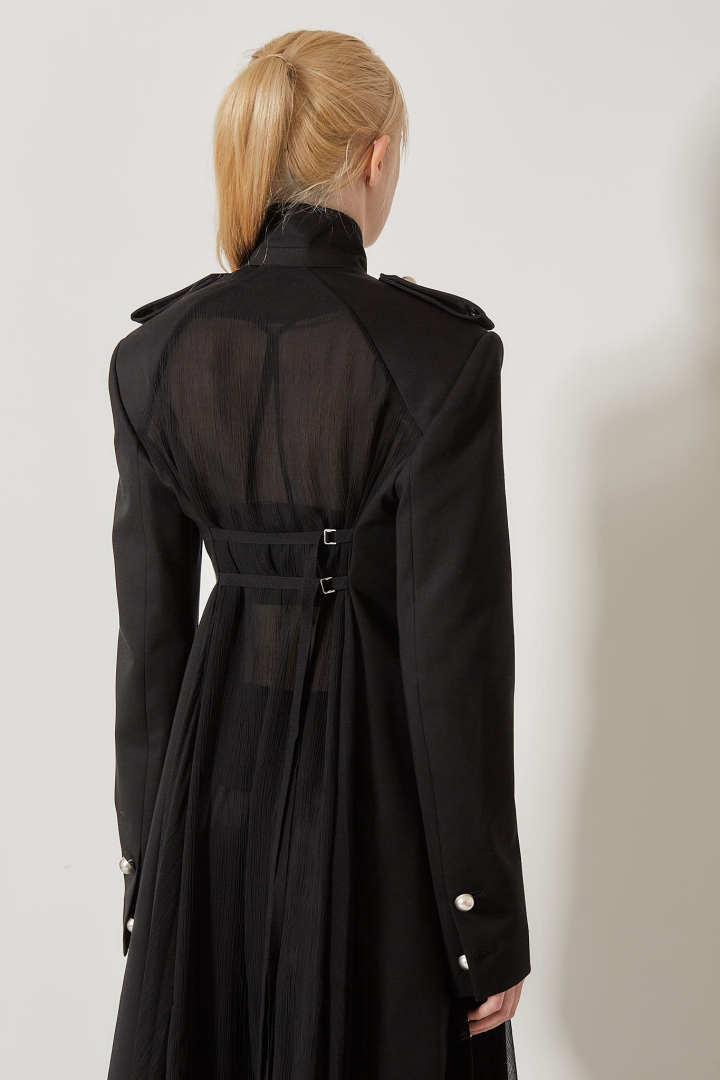 Fena Hybrid Overcoat - Black
