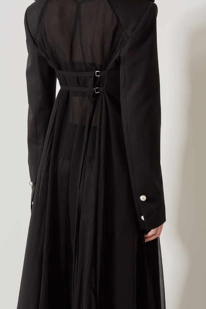 Fena Hybrid Overcoat - Black