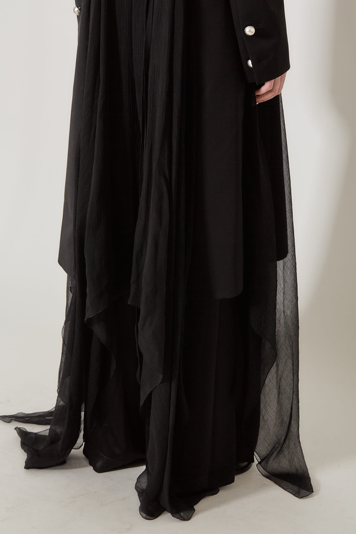 Fena Hybrid Overcoat - Black