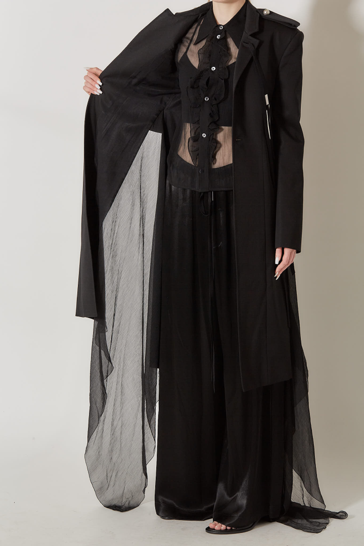 Fena Hybrid Overcoat - Black