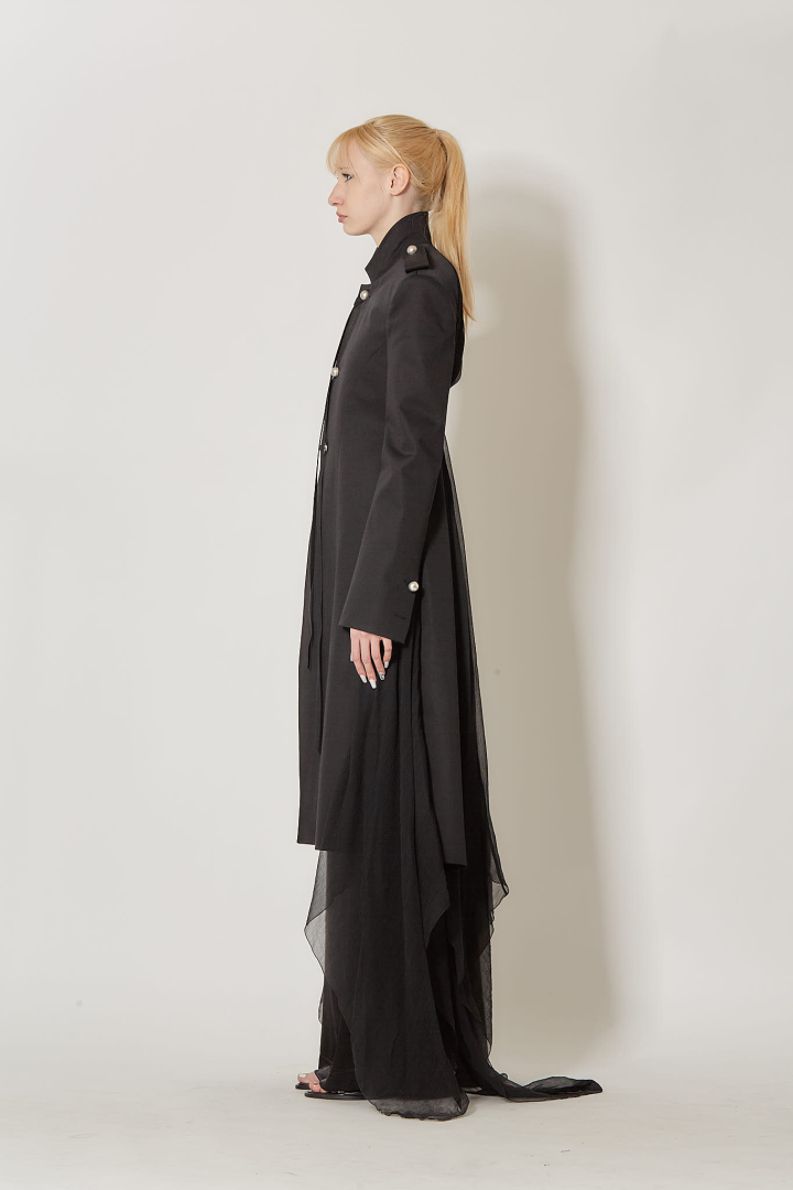 Fena Hybrid Overcoat - Black