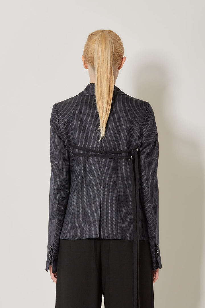 Lexa Tailored Slim Fit Jacket - Navy/Grey