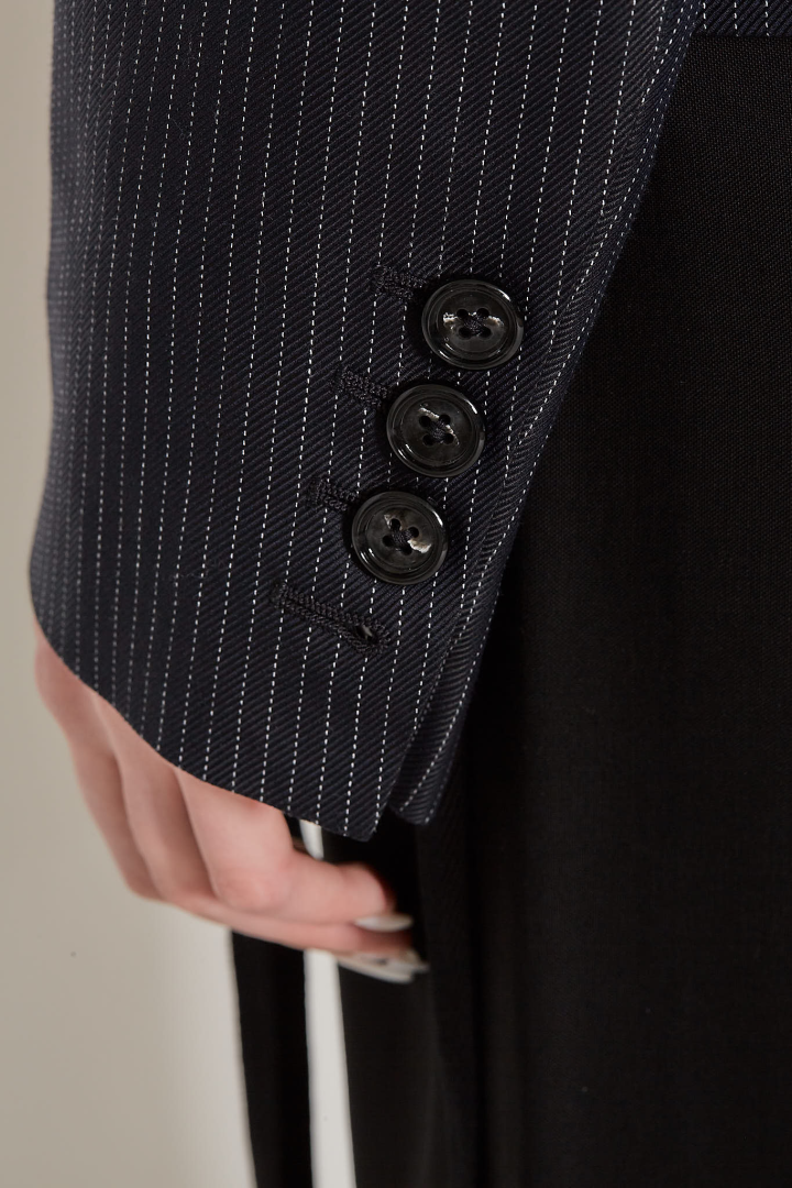 Lexa Tailored Slim Fit Jacket - Navy/Grey