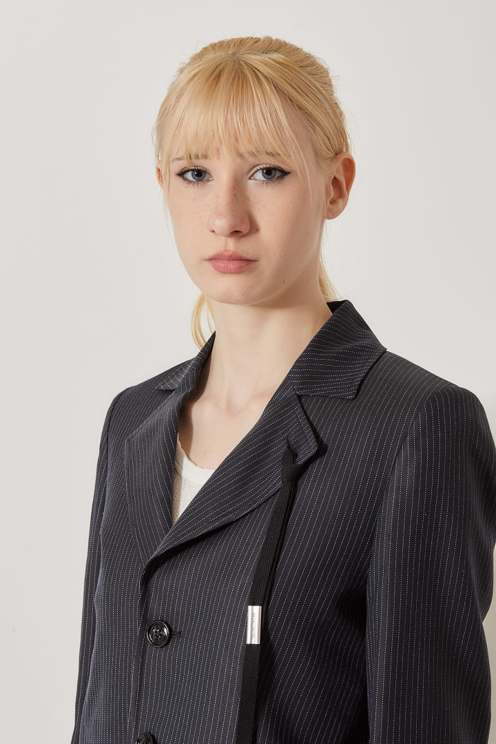 Lexa Tailored Slim Fit Jacket - Navy/Grey